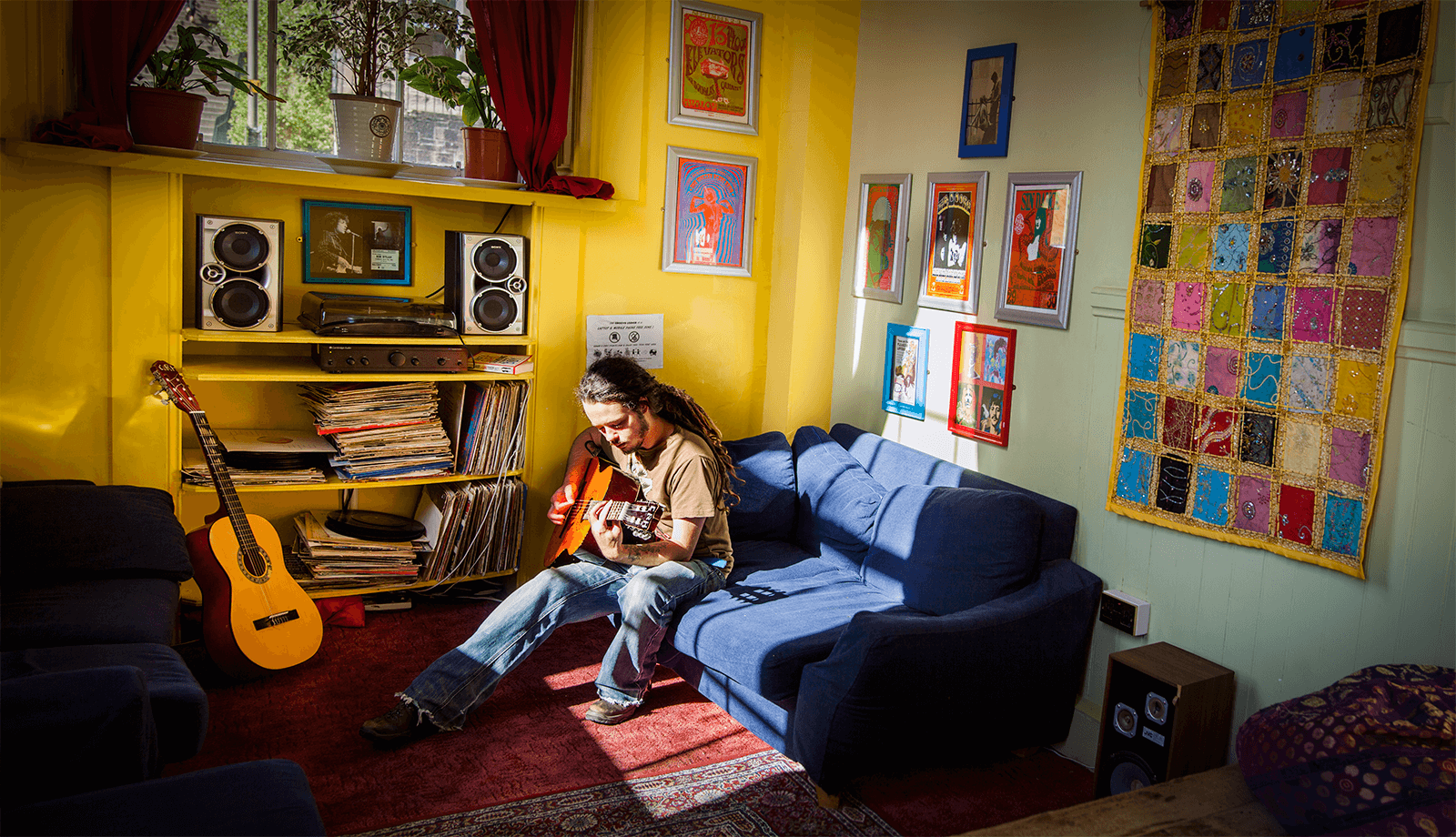 Our groove lounge is the perfect spot to enjoy and make music.